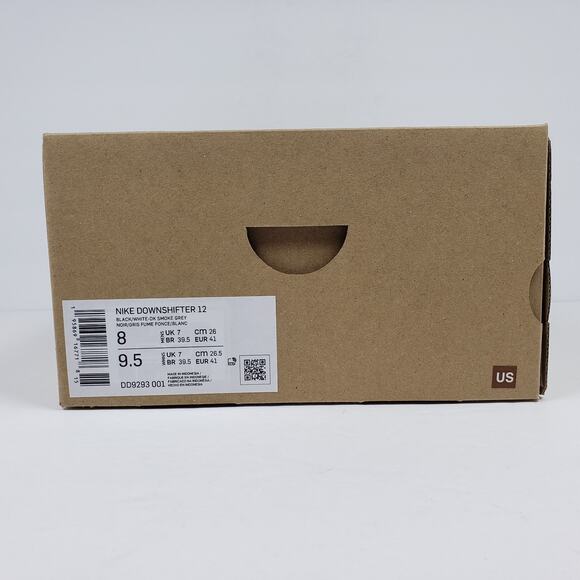 Nike Downshifter 12 Mens Sz 8 Womens Sz 9.5 Black White Smoke Grey Sneaker Shoes main image 15